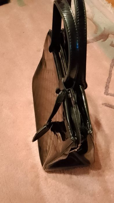 Torebka KAZAR stan dobry plus czarna lakierowana