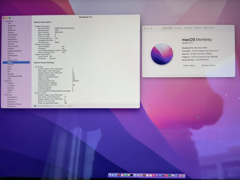 MacBook Pro 15″ (2016) i7 2.6 GHz – 16 GB, Touch Bar (Teclado US)