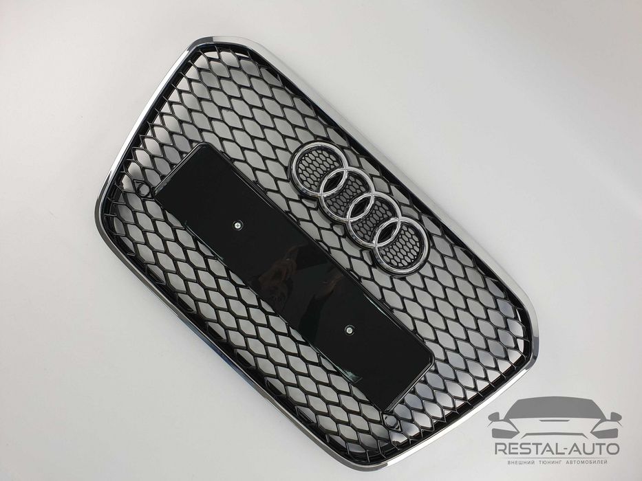 Решітка радіатора audi A6 2011-2014год Черная с хром рамкой в стилі RS