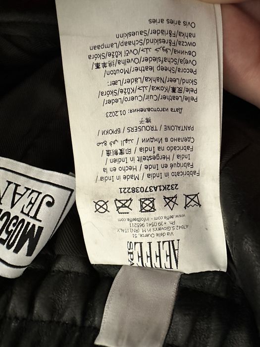 ОРИГІНАЛЬНІ Moschino Jeans Шкіряні Штани Карго