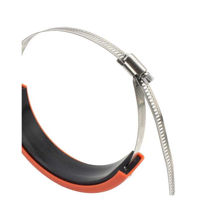 Anel de proteção para escape de moto - Abraçadeira inox 100-160mm