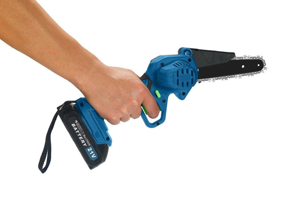 Mini Piła Łańcuchowa Akumulatorowa Pilarka Sekator 2xAKU 21V 6" Walizk