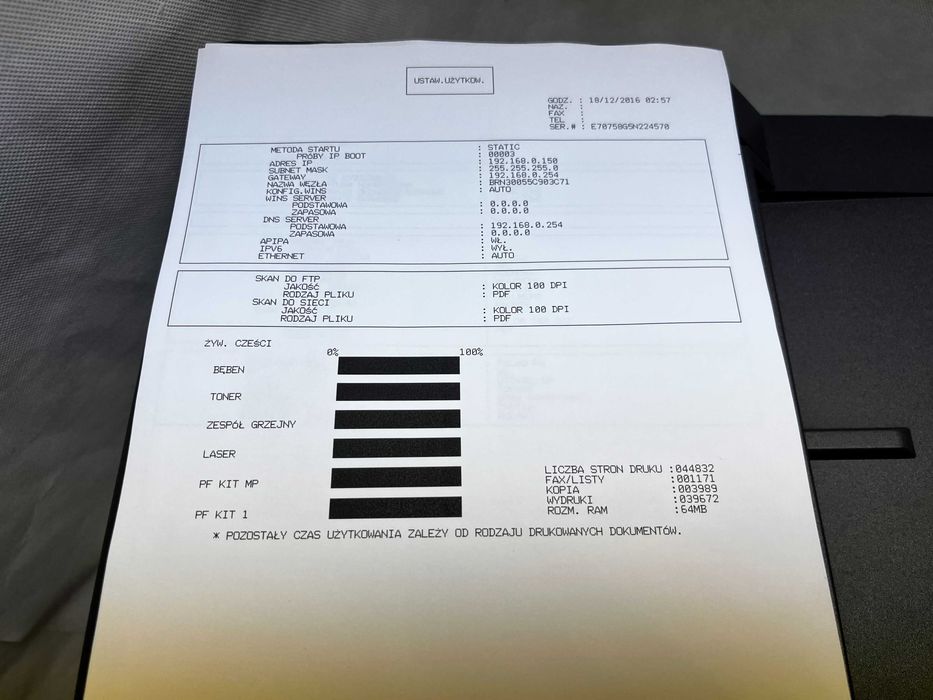 Drukarka wielofunkcyjna laserowa (mono) Brother MFC-8510DN