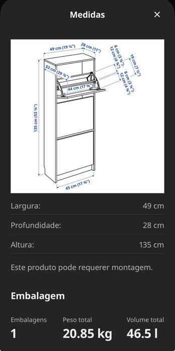 Sapateira IKEA branca