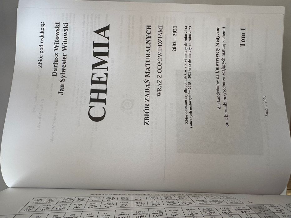 4 tomy chemia Witowskiego- matura chemia