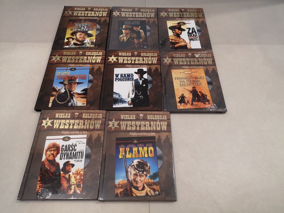 Wielka kolekcja Westernów, zestaw 8 filmów na DVD