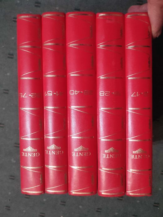 55 Revistas Gente encadernadas em 5 Volumes - 1973 e 1974