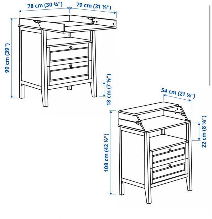 IKEA Trocador / Mudafralda / Comoda 78x79x99cm