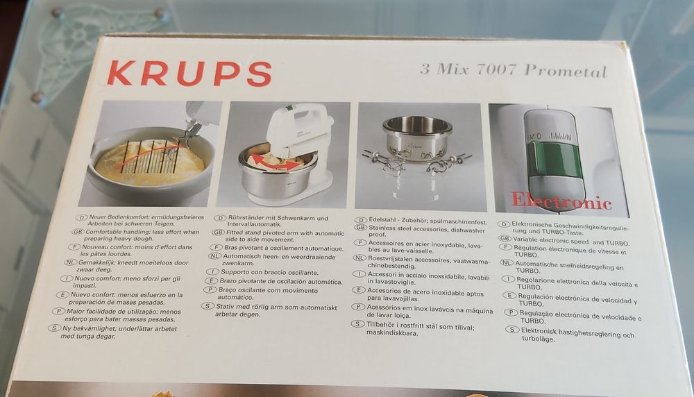 Batedeira Krups 3 Mix 7007 Prometal Electronic