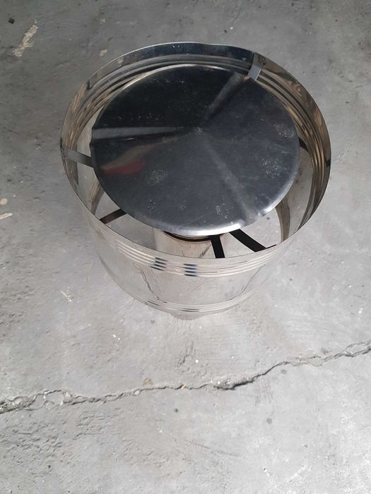 Deflektor kominowy, nasada fi 120 - nierdzewny