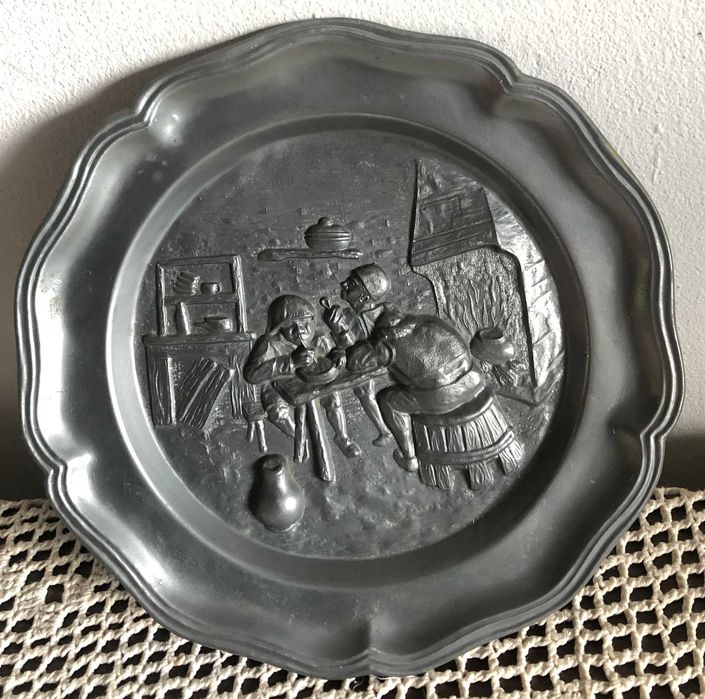Prato decorativo estanho - A taberna