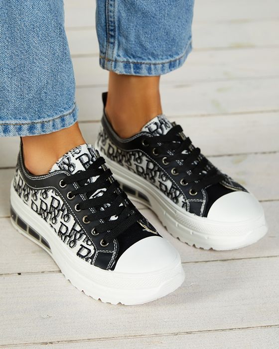 2 KOLORY 36 37 38 trampki 39 40 41 tenisówki z wzorem DIOR gumowe napi