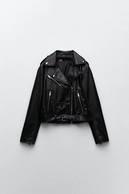 Жіноча куртка Zara зі штучної шкіри