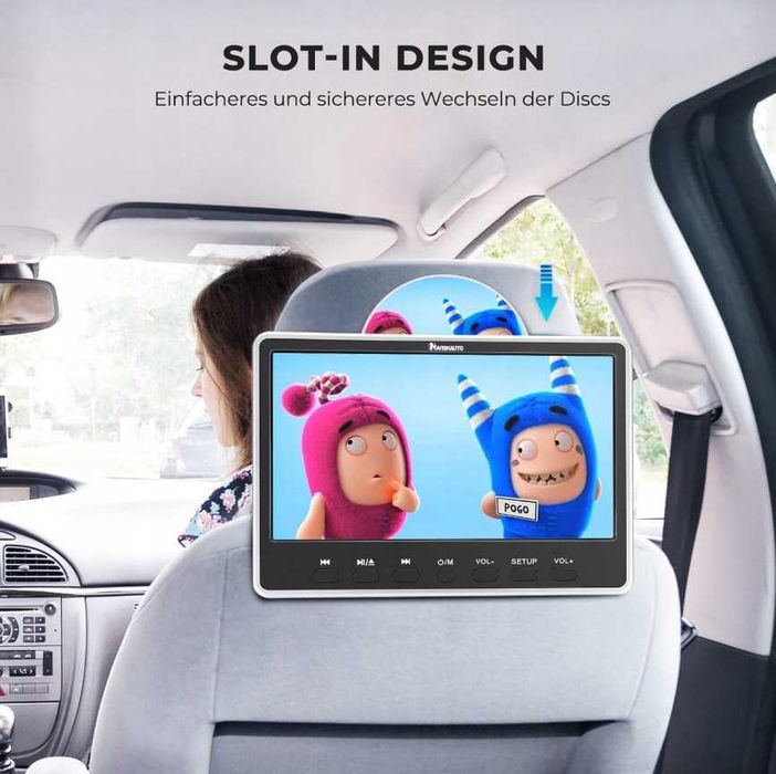 NAVISKAUTO NB0201B-N1 Samochodowy odtwarzacz DVD 10,1", słuchawki HDMI