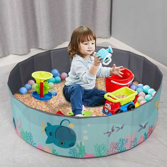 DUŻY Suchy Basen z Kuleczkami Piłki 100x30 SKŁADANY XXL