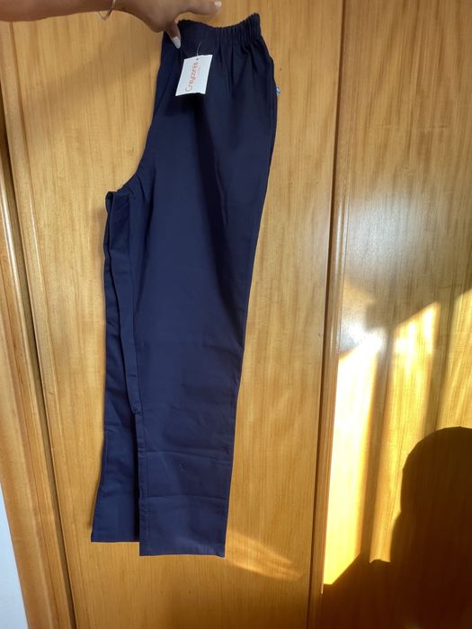 Calças farda novas com etiqueta da marca Creyconfe azul XL