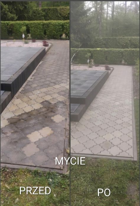 Mycie kostki brukowej
