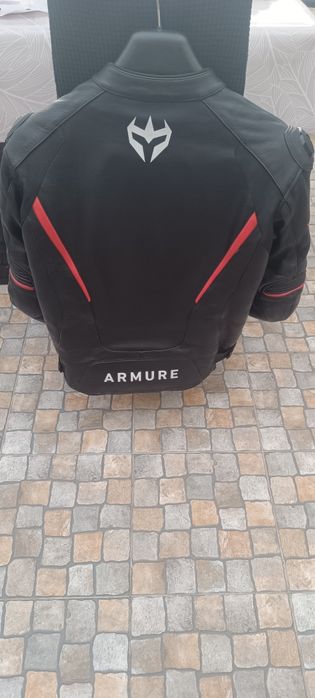 Casaco ARMURE Hamo Leather AAA Black / Red