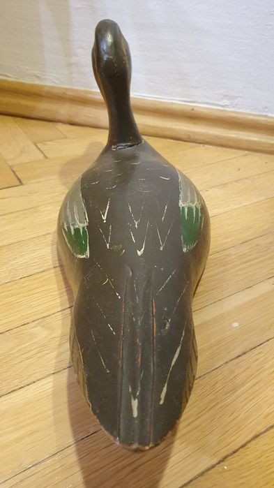 Stara drewniana kaczka wabiąca – Bałwanek myśliwski, Vintage, Antyk