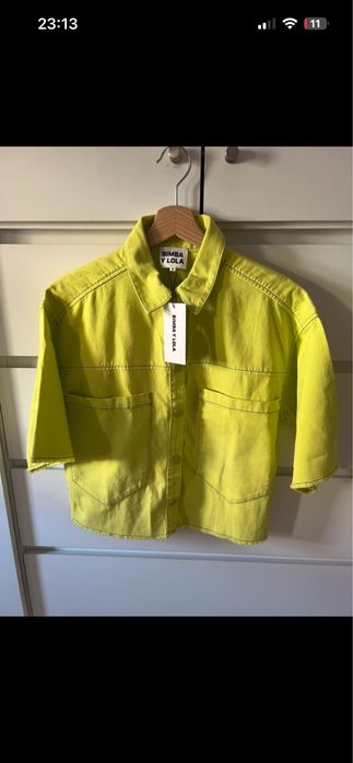 Camisa Verde Lima - Bimba y Lola - completamente NOVA