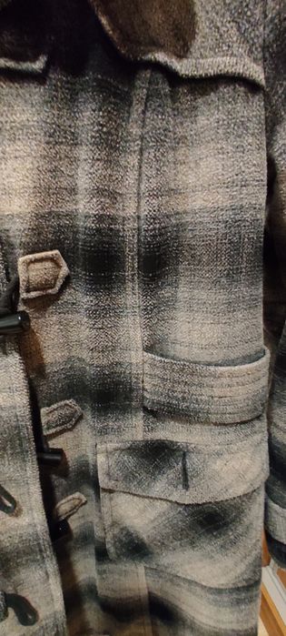 Gray Overcoat with Plaid Pattern by Clockhouse64740889364737122