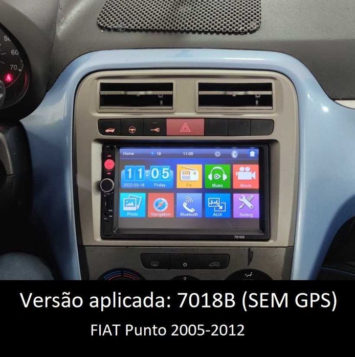 (NOVO) Rádio 2DIN Android • FIAT Grande Punto (2005 a 2017) • GPS