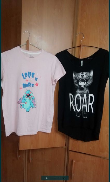 DUSNEY STICH 2 koszulki bawełniane roz S wzr 158