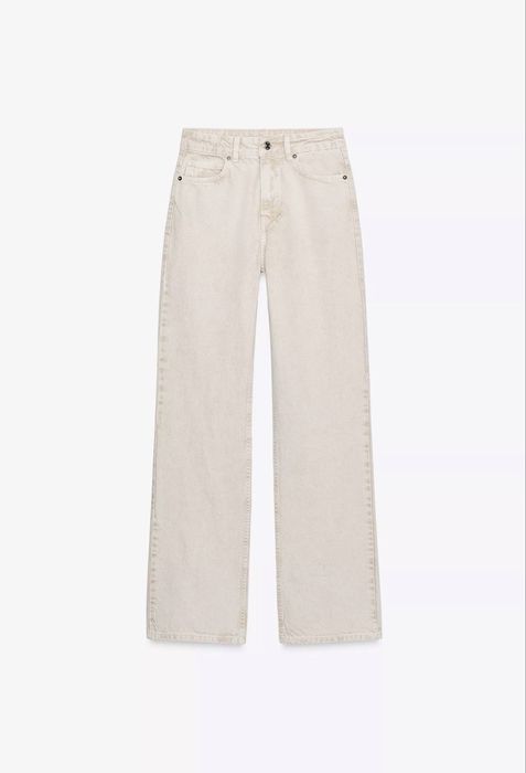 Джинси zara бежові