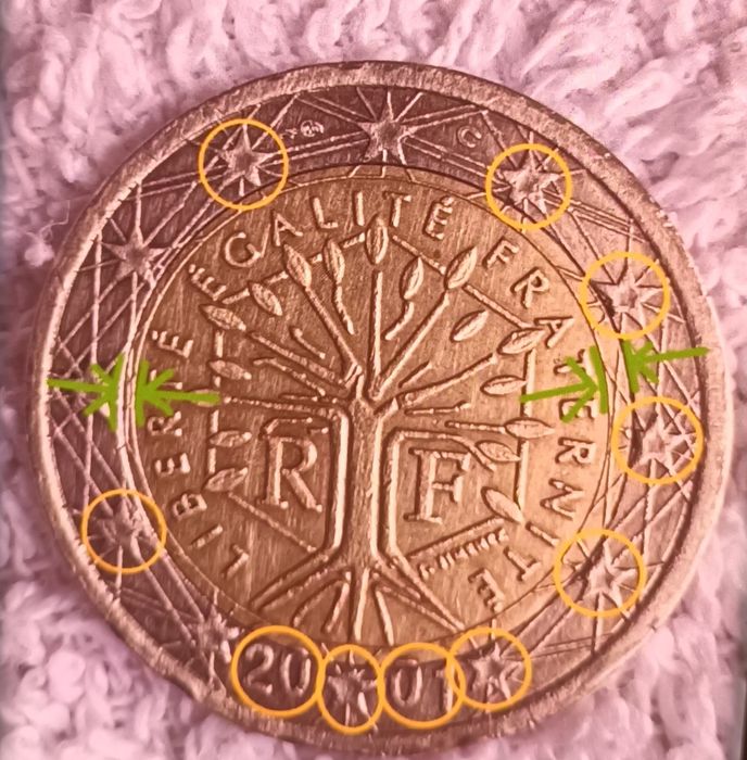 Moeda RARA de 2€ com defeitos de cunhagem