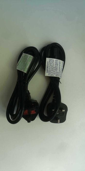 NOWE 2x Powercord UK Kabel zasilający wtyczka brytyjska bezpiecznik PC