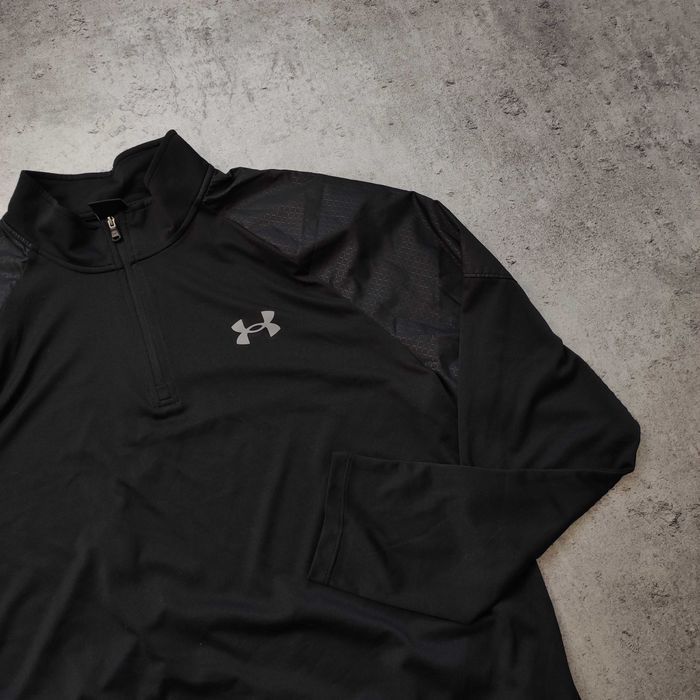 MĘSKA Bluza Treningowa Siłownia GYM Suwak Under Armour Active Czarna