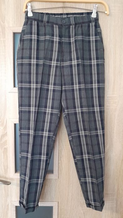 Spodnie damskie tailoring w kratę