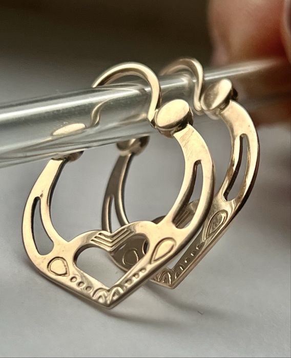 Золоті сережки радянські.Сударушка.Золотые серьги СССР.