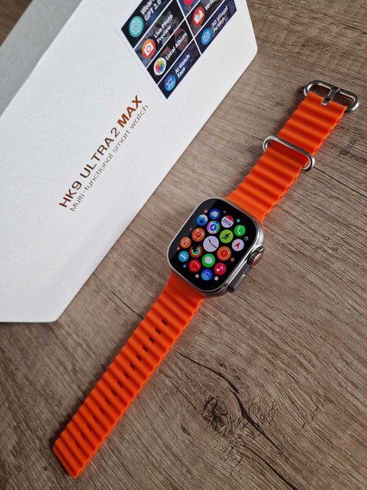 Smartwatch HK9 Ultra 2 Max pomarańczowy nowy