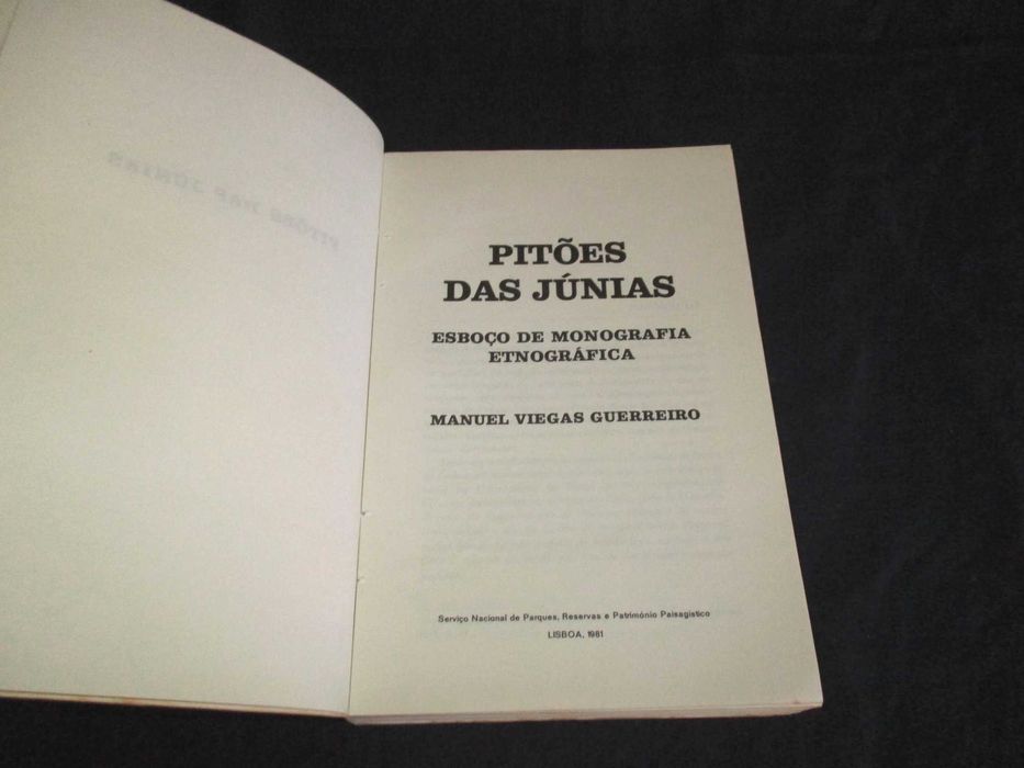 Livro Pitões das Júnias Esboço de Monografia Etnográfica 1ª edição