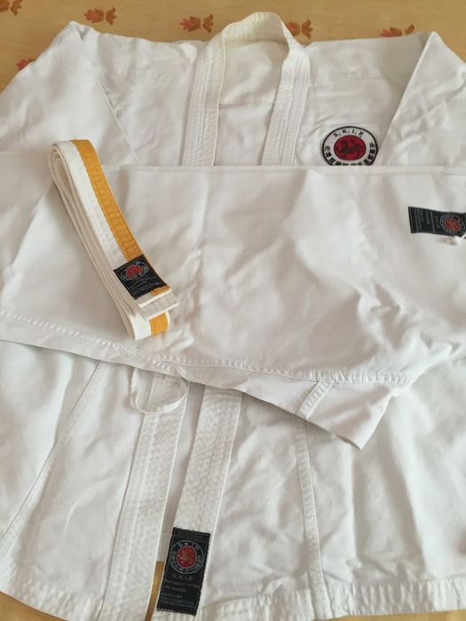 Fato completo Karaté Shotokan criança 10/12 anos Ótimo estado-Algodão