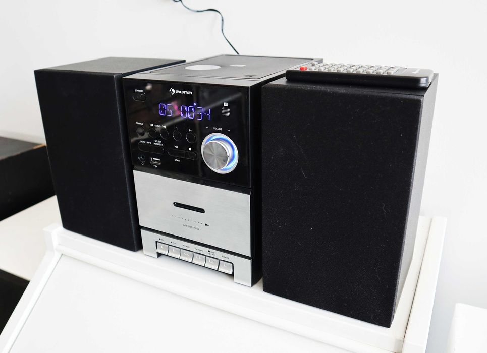 Новый Музыкальный центр Auna MC-40 DAB, FM/DAB+, Bluetooth, CD, USB, пульт