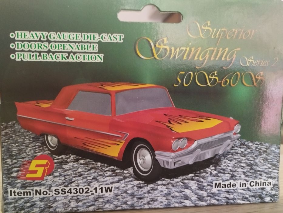 Carro clássico preto nº18 diecast 1:43