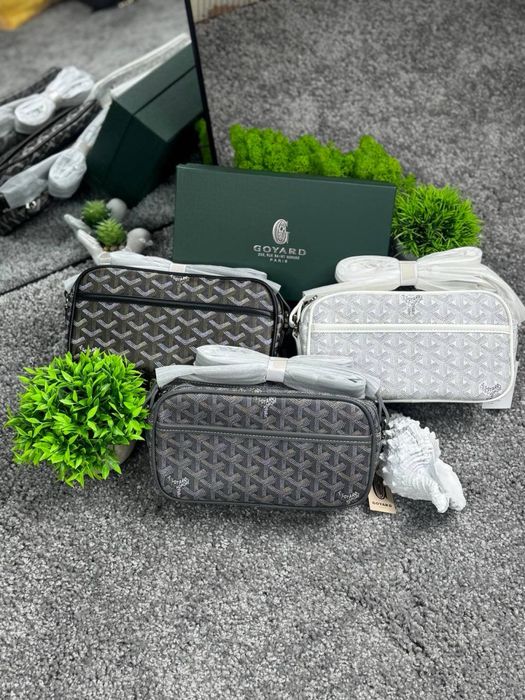 Сумка Goyard мужская через плечо барсетка черная Гоярд кожаная Paris