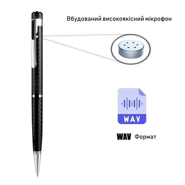 Ручка диктофон 8-128гб Gb ручка прихований диктофон