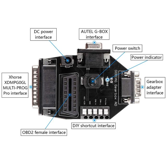 Godiag 9in1 dsg kabel foxflash flex multiprog autel scanmatik itd