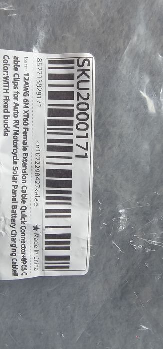 Kabel XT60 do MC4 dlugość 6m - 12 AWG