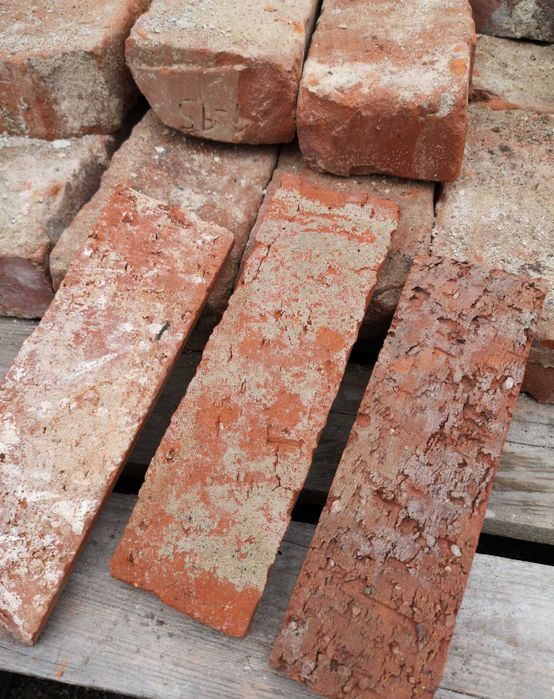 Płytki ze starej cegły, Retro lico, cegła cięta, Bytomskie Cegiełki