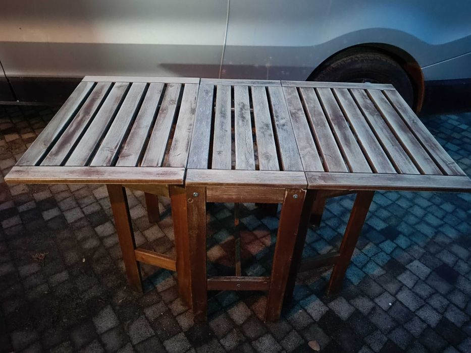 Stolik ogrodowy, tarasowy, rozkładany