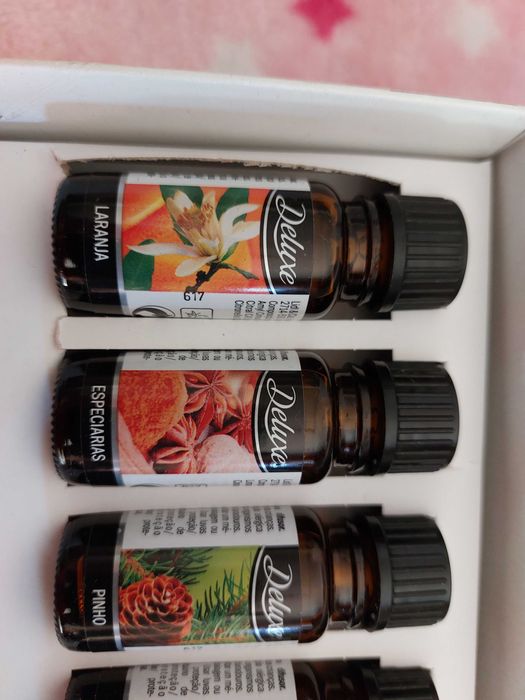 Kit 6 óleos, velas e difusores de óleos aromaterapia