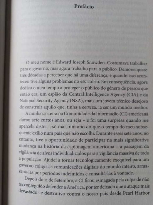 Vigilância Massiva, Registo Permanente - Edward Snowden