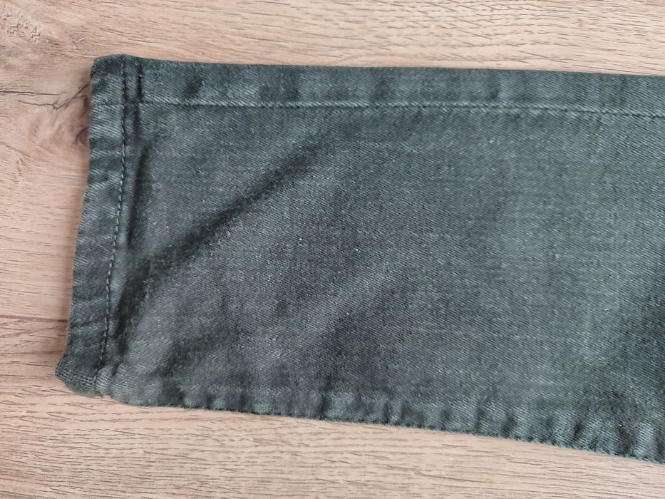 Ciemnozielone spodnie jeansowe rurki 34/36 DenimCo XS/S