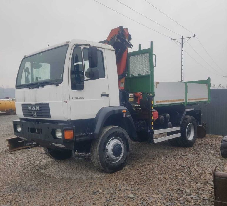 Самоскид Man 18.280 4x4 повний привід кран маніпулятор Palfinger 9501