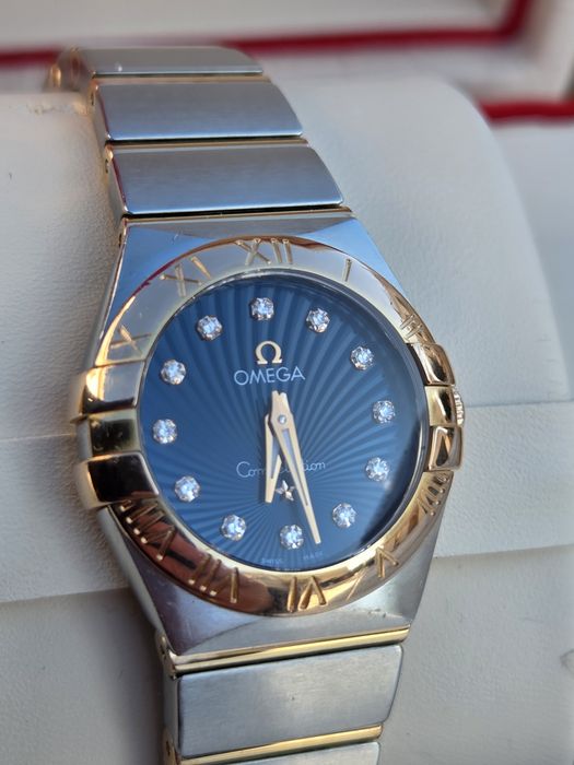 Omega Constellation 24mm z 12 diamentami  Bicolor 18k  pełny zestaw