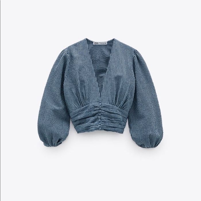 Блакитна блуза Zara xs